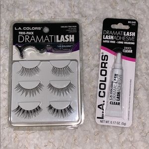 L.A COLORS DRAMATILASH LASHES + glue